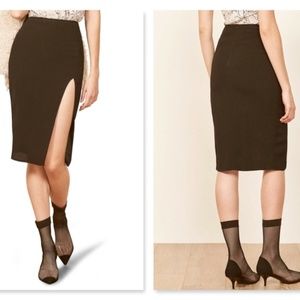 REFORMATION Nicks Side Slit Pencil Skirt Size 12